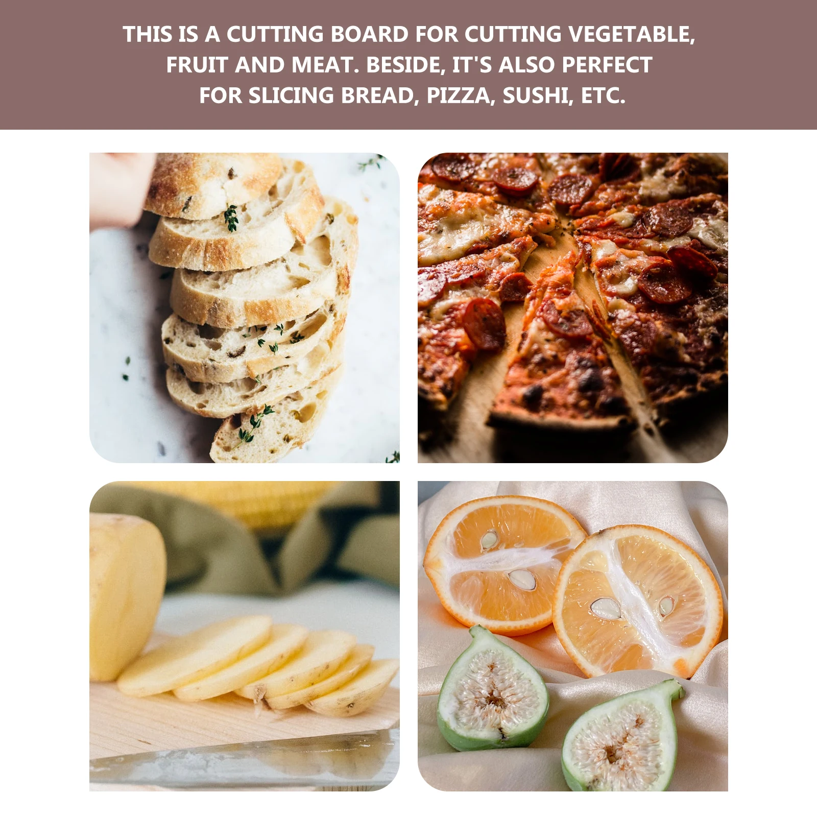 

1pc Chopping Board Cutting Board Fruit Vegetable Plastic Kitchen Tool Anti-Slip Hangable Easy Clean Kitchen Bar Accessory