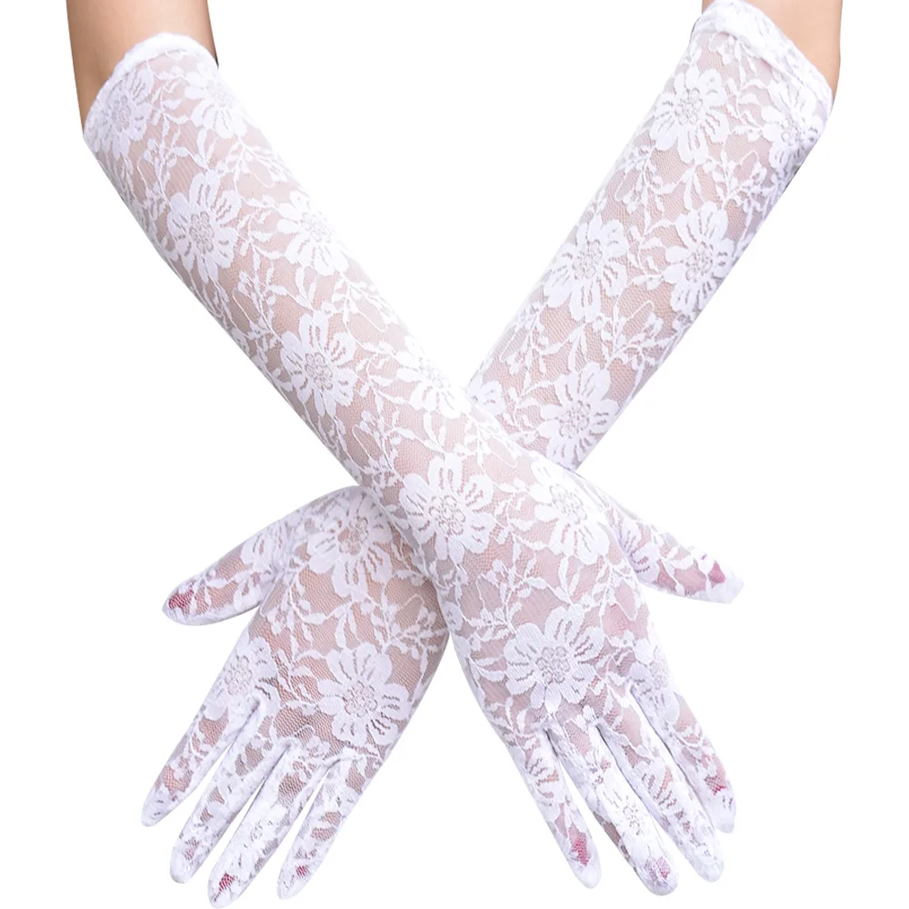 Gants de Protection solaire en dentelle, longs gants de Protection solaire UV pour conduite, accessoires Sexy pour robe de mariée en dentelle
