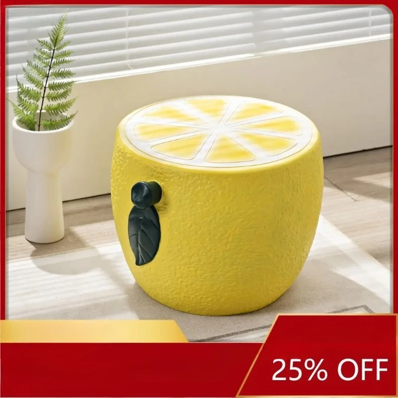 Creative Lemon Stool Living Room Fashion Low Stool Cute Fresh Lemon Shape Shoe Changing Stool