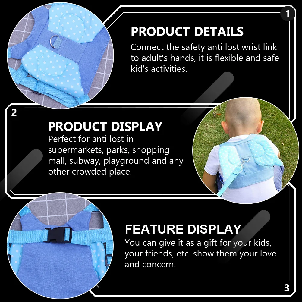 

Toddler Harness Leash Baby Safety Anti Lost Strap Kid Belt Link Flexible Child Tether for Outdoor Parks Shopping Playground