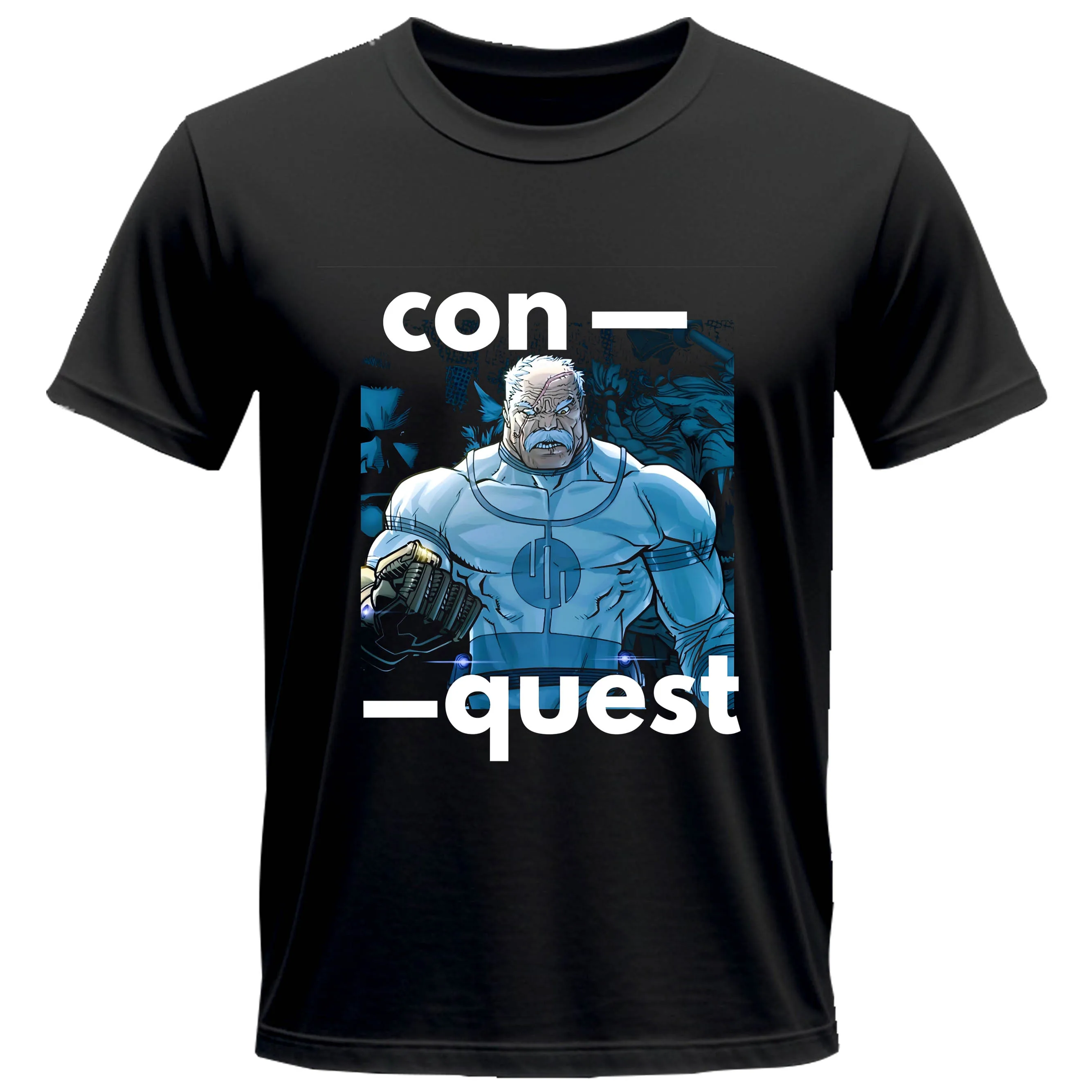 

Футболки Conquest Merch для мужчин и женщин для взрослых Invincible аниме, футболка из 100% хлопка с круглым воротником и короткими рукавами, всесезонные топы
