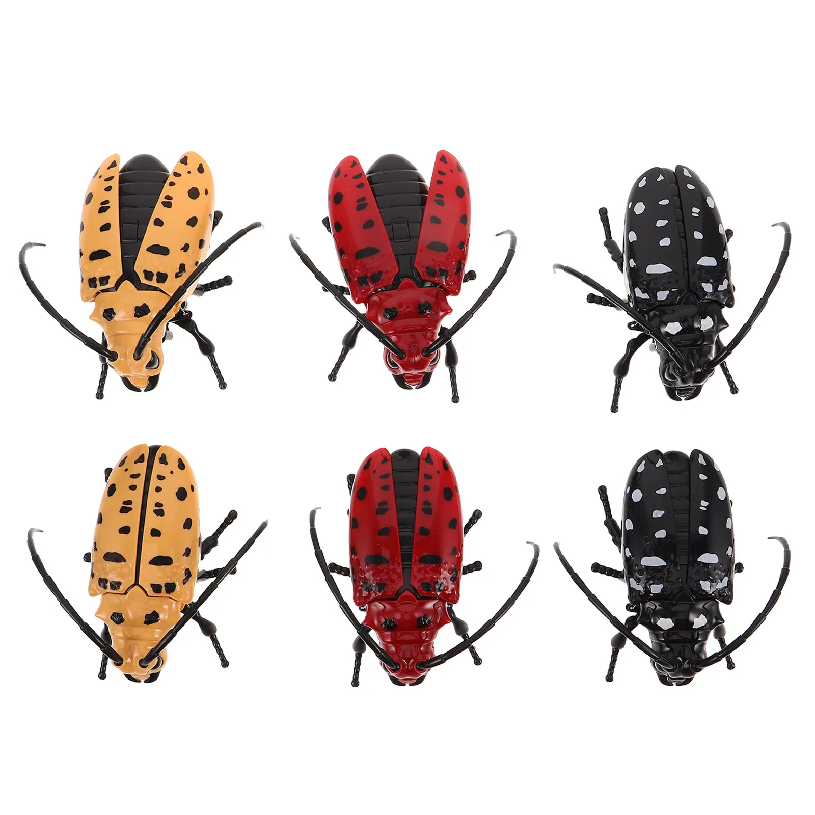 

6Pcs Lifelike Longicorn Beetle Wind Up Insect Set - Mechanical Crawling Bug Props for Halloween Pranks Party Favors Kids Fun