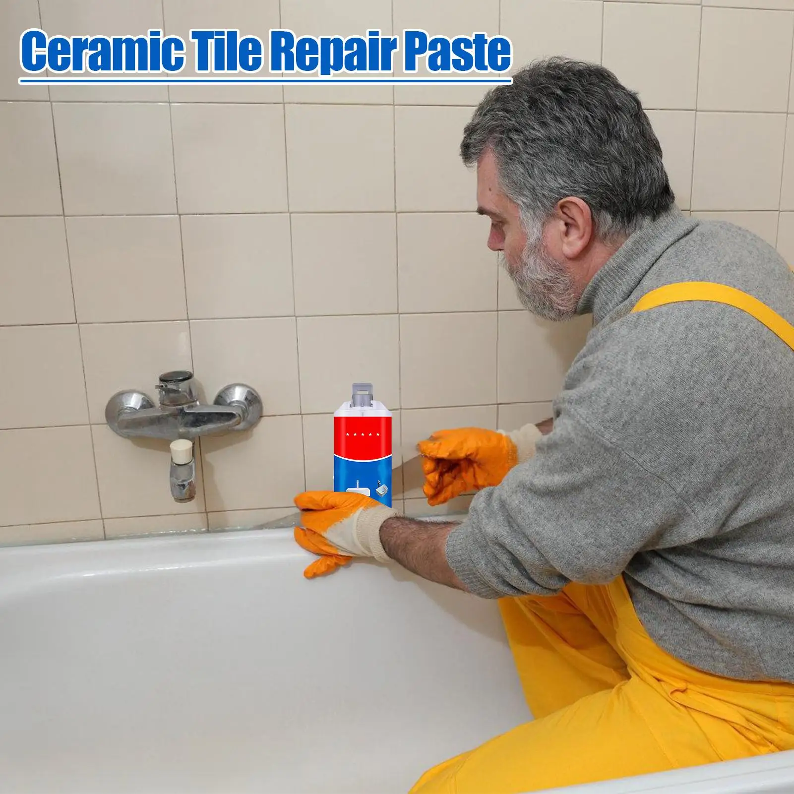 Porcelain Repair Paste Tile Filler Professional Adhesive Fix Tub Chips And Sink Cracks With Super Adhesion For Ceramic Repair