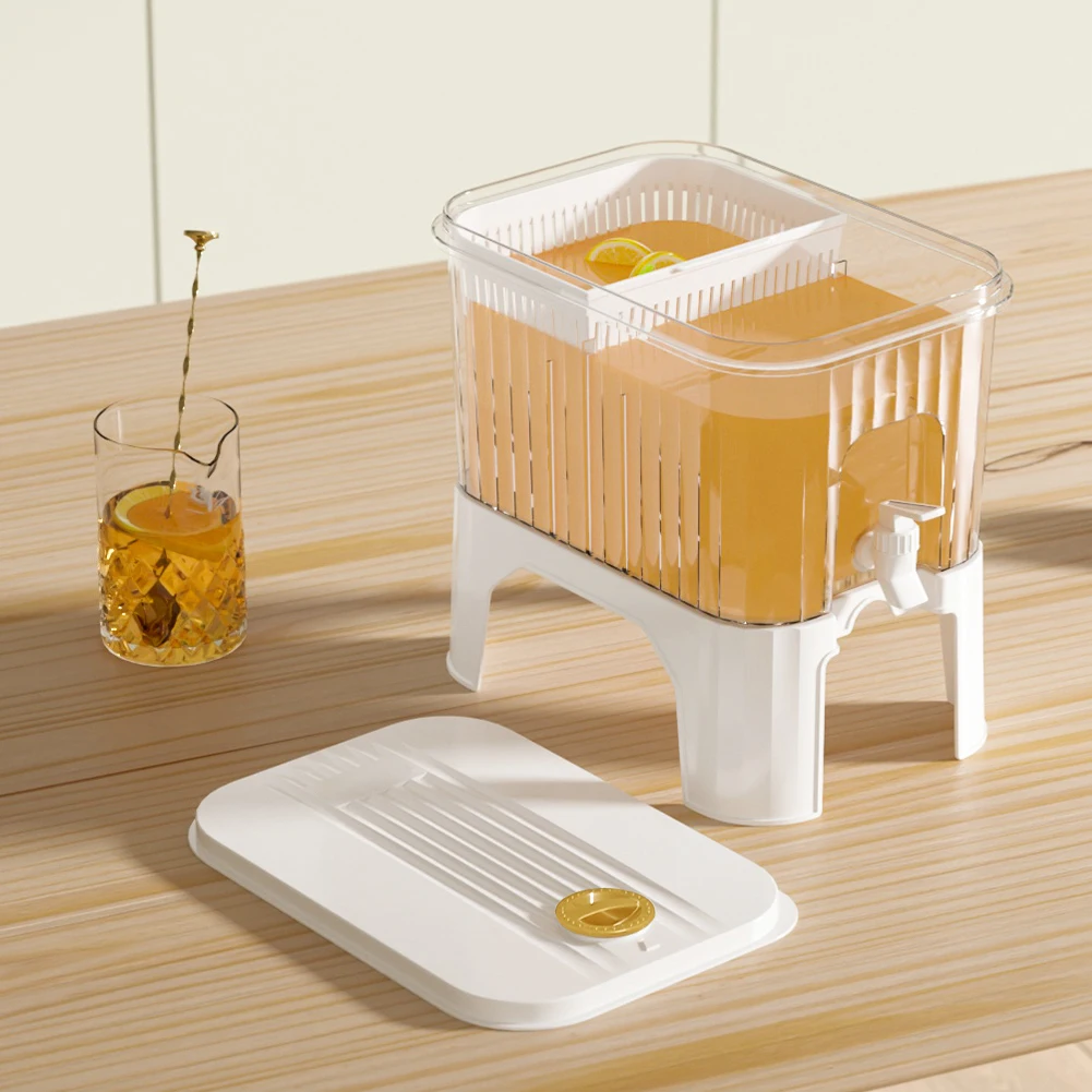 

Кувшин для холодных напитков 5 л с краном и подставкой, пластиковый диспенсер для воды для дома, вечеринок, холодильника, соков, холодного чая