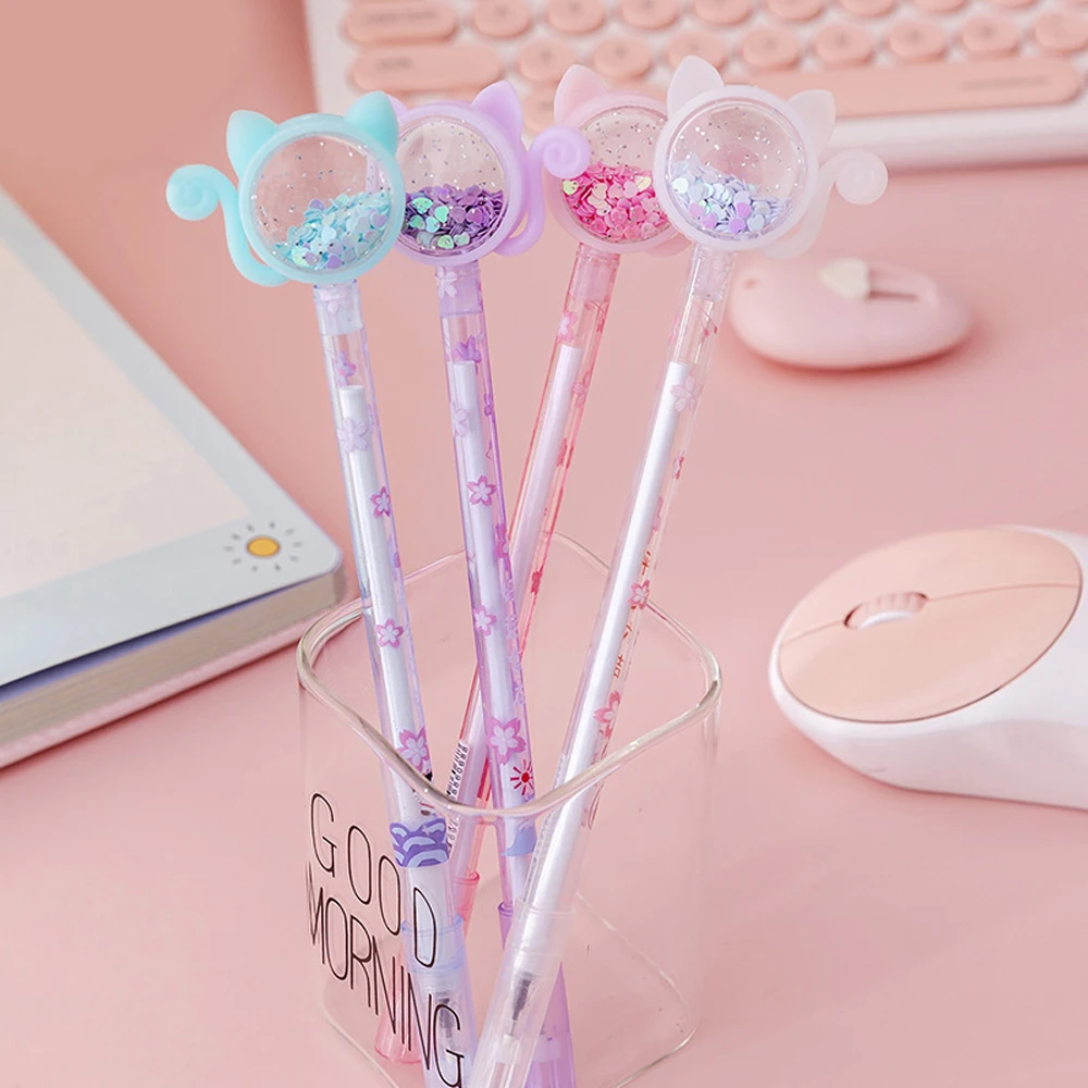 Korean ins Gel Pens with Cute Cat Tail Shape for Signing, Writing, and Recreation