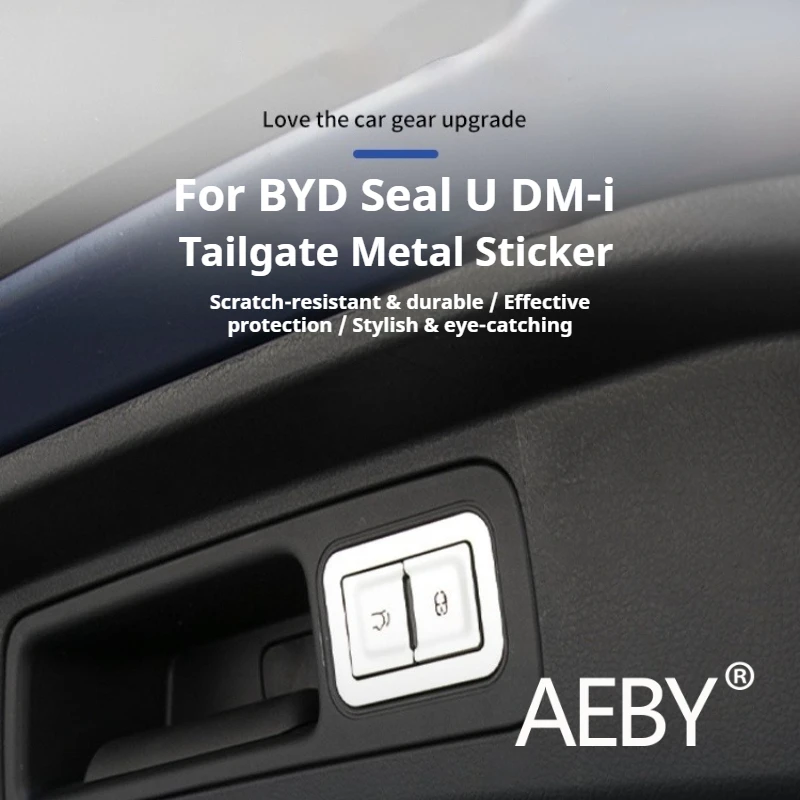 

AEBY For BYD Seal U DM-i 2020-2025 Center Console Button Sticker, Trunk Lid Switch Cover, Interior Protective Decor Accessories