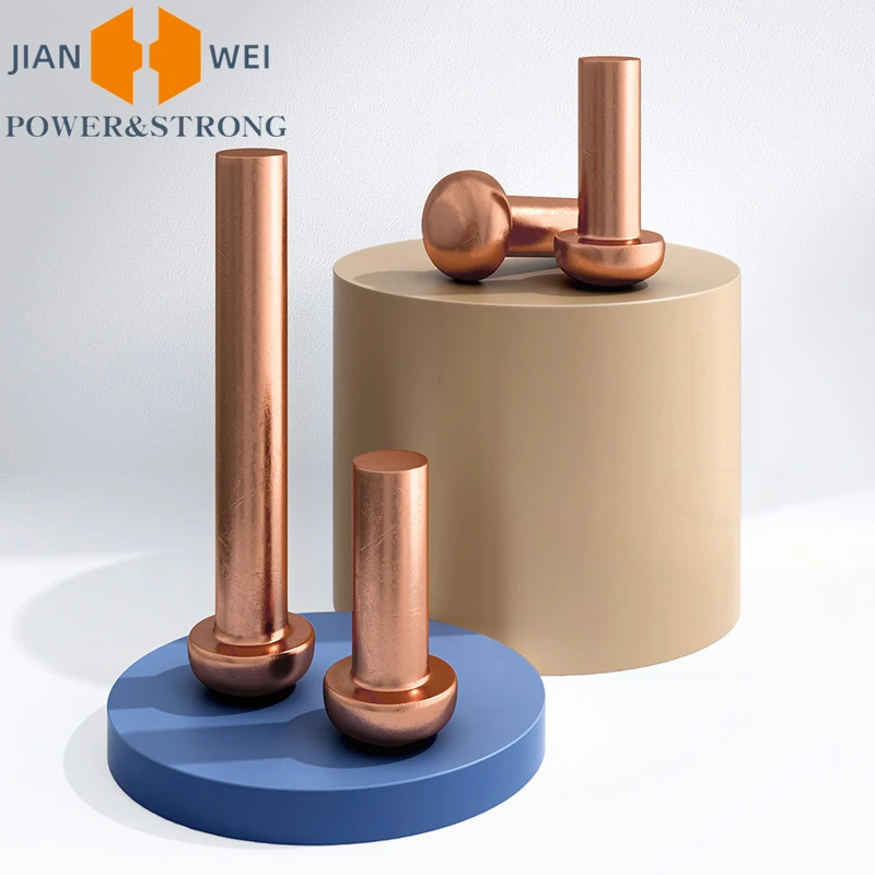 

M1.5 M2 M2.5 M3 M4 M5 M6 M8 Half Round Cap Head Copper Solid Rivets Hand Knock Rivet Button Head Cap Brass Rivets