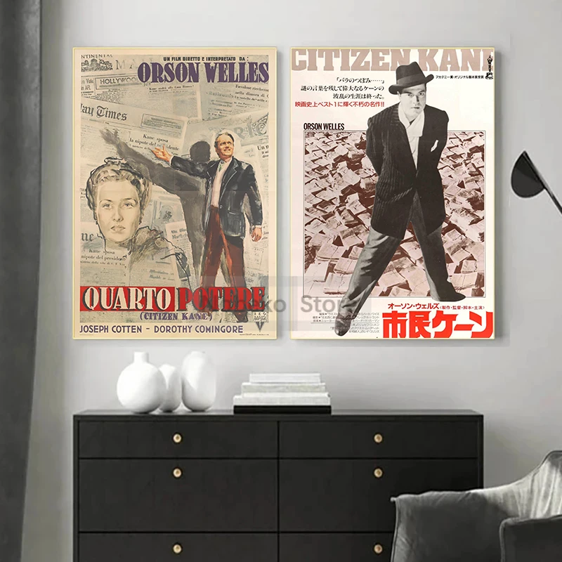 Classic Plot Black and White Movies Citizen Kane Poster and Prints Canvas Painting Wall Art Pictures Home Room Decor