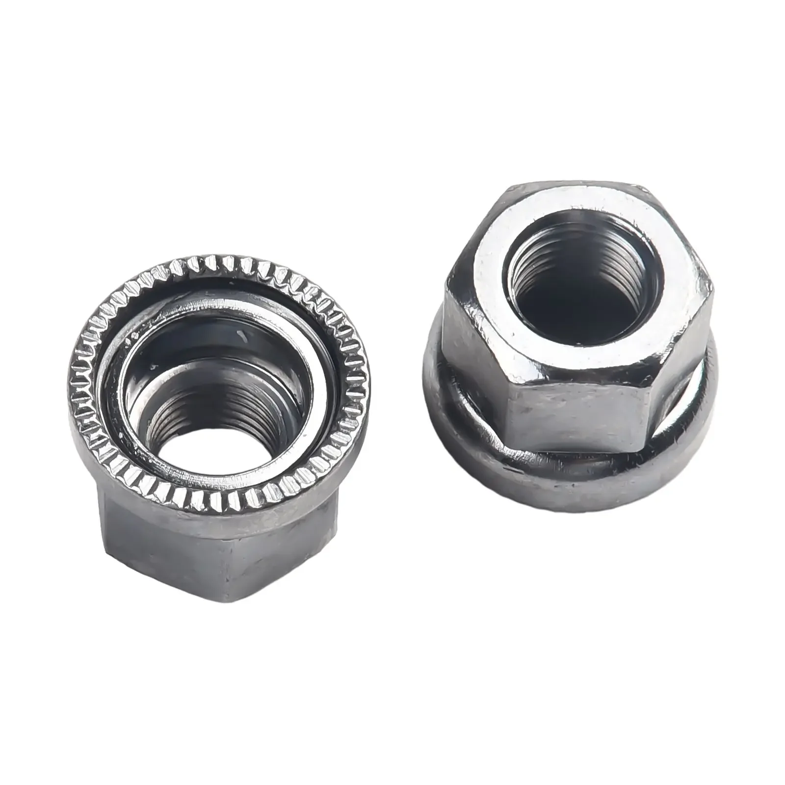 2pcs Stainless Steel Bicycle Wheel Axle Track Nuts Hub Nuts Rear Axle Nut M9 M10 Rear Wheel Screw Bicycle Components Repair Kit