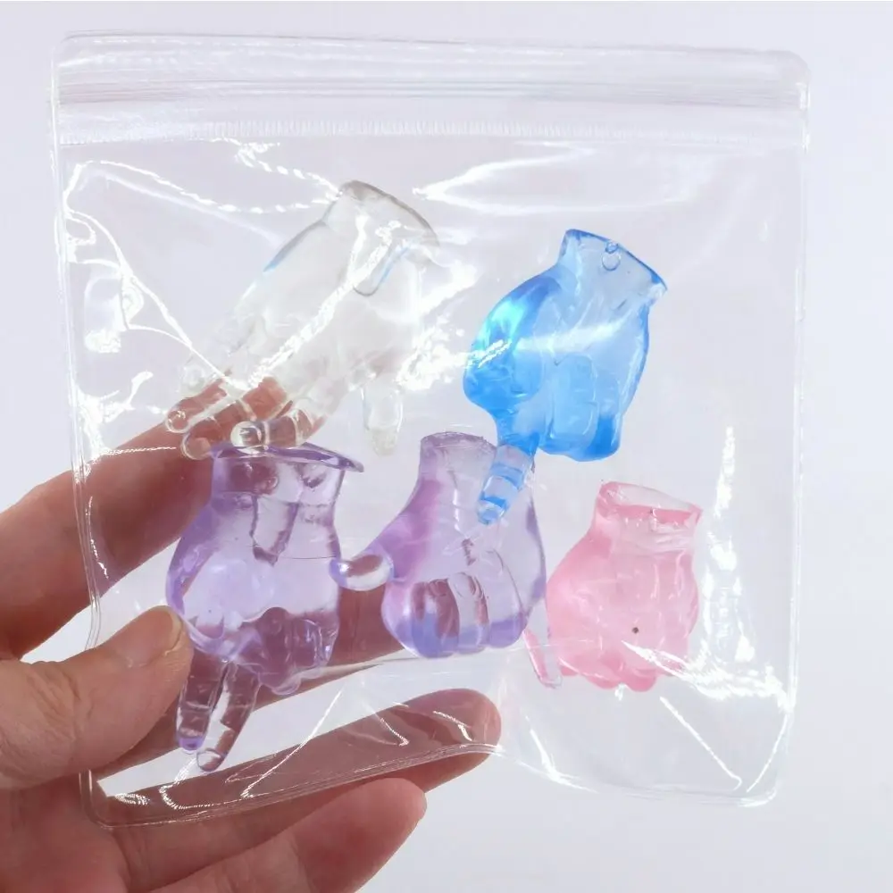 Modelo de mão pequena brinquedos de apertar pequenas mãos de dedo engraçado mini fantoches de dedo criativo transparente brinquedos de dedo para crianças