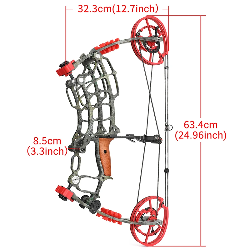 Archery Compound Bow 30-70lbs Dual-use Steel Ball Bow Arrows Steel Ball 420FPS  Fishing Hunting Shooting Accessories