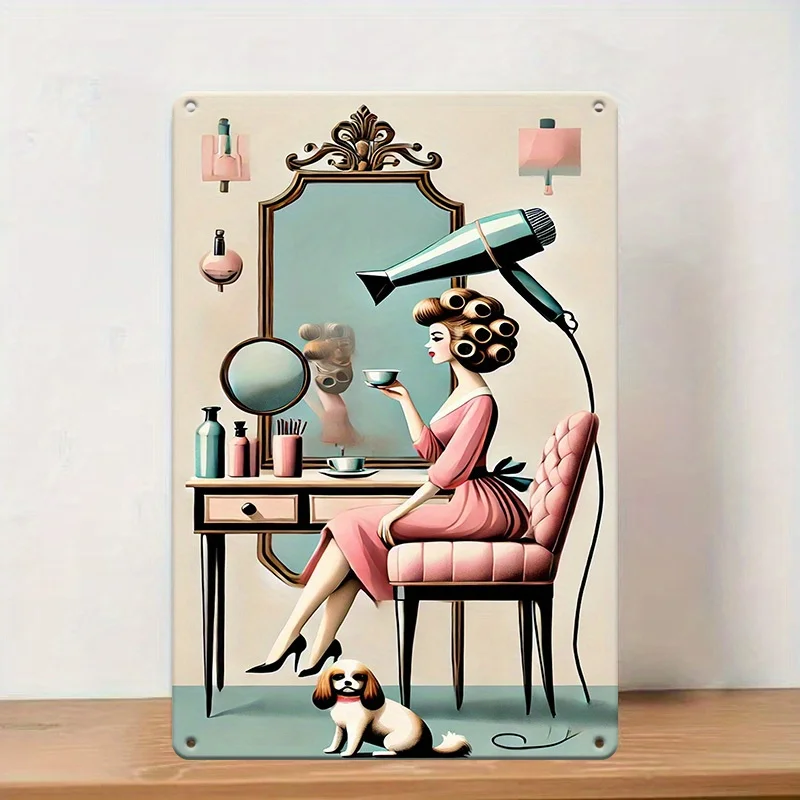 Hair Salon Find Your Retro Metal Tin Sign Wall Decoration, Used for Room Decor, Home Restaurant Bar Cafe Garage Per