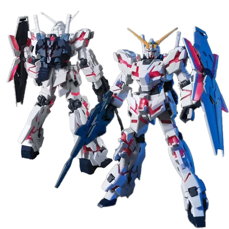 

Bandai Original HGUC 1/144 Anime RX-0 UNICORN GUNDAM Assembly Model kit Action Figure Toys For Kids Collectible Gift