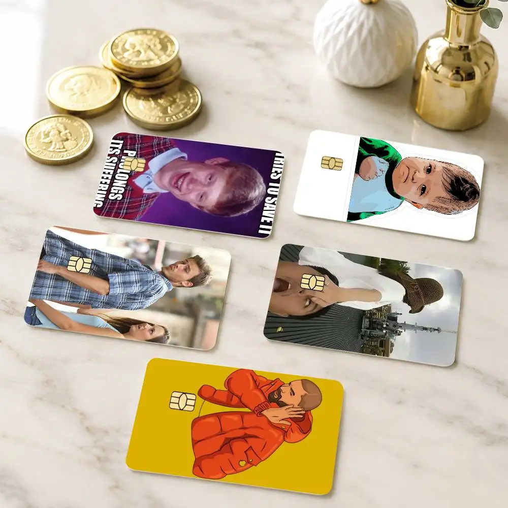 

F-Funny Viral memes Credit Card HD Stickers Small Chip Waterproof Sticker Game Card Decal Gift