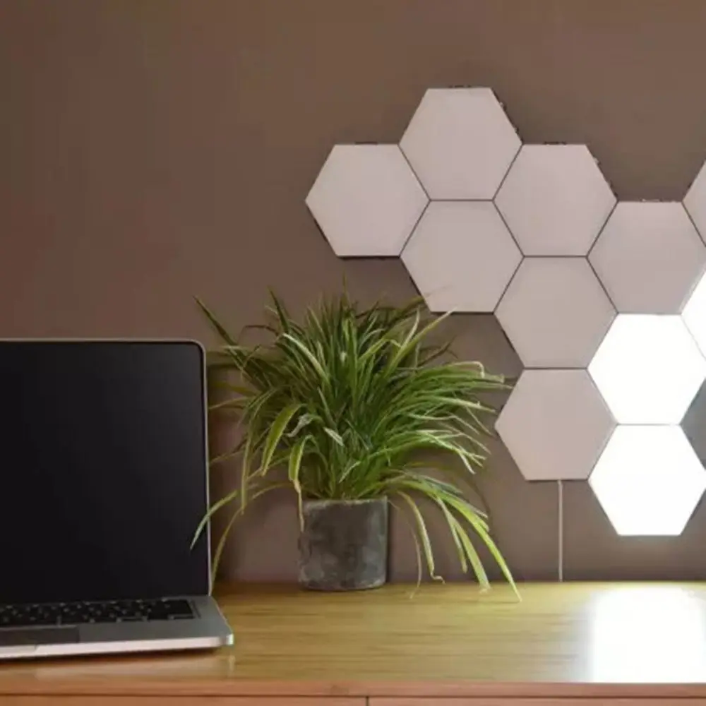 

Creative Honeycomb Touch Wall Lamp LED Magnetic Honeycomb Lights EU Adapter Splicing Night Lights Bedroom Lamp
