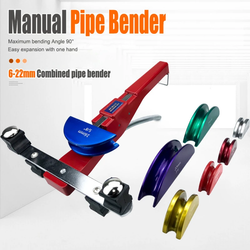 Hand Operated Tube Bender 6‑22mm 90° Dual‑direction Pipe Bending Tool One‑hand Operation For Refrigeration Copper