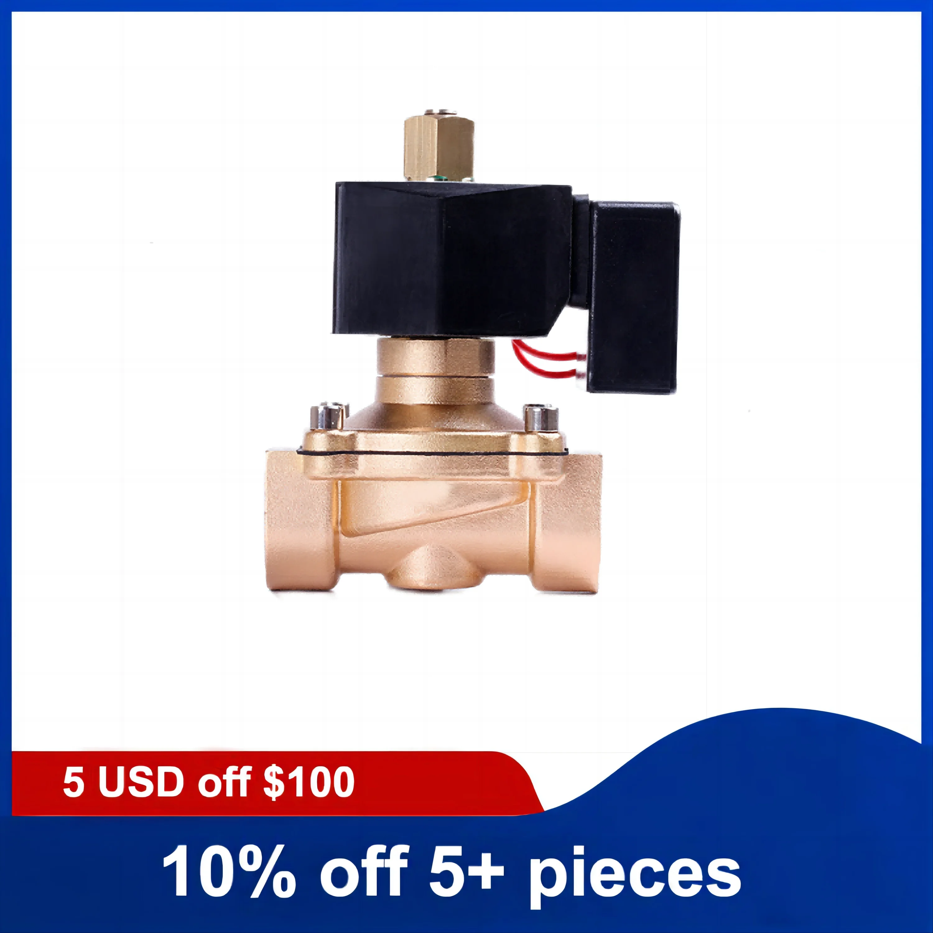 3/4'' Brass Non-Hot Normally Open Solenoid Valve 220V 12V 24V Solenoid Valve For Long-time Working