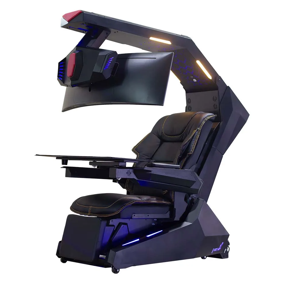 كرسي محطة العمل IW-R1 PRO Zero Gravity Recline GIMI Gaming COCKPIT، يعمل جهاز إمالة ثلاثي VR Imperator