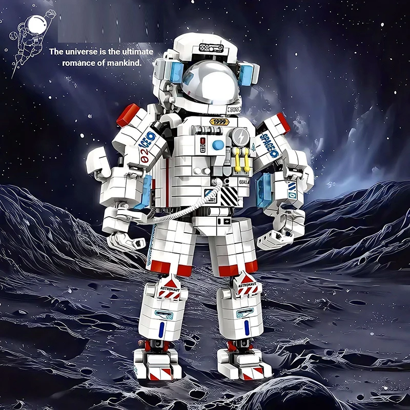 888 PCS  Spaceman Astronaut Model Micro Building Blocks Mechanical Exploring Adventure Assemble Figures Bricks Educational Toys