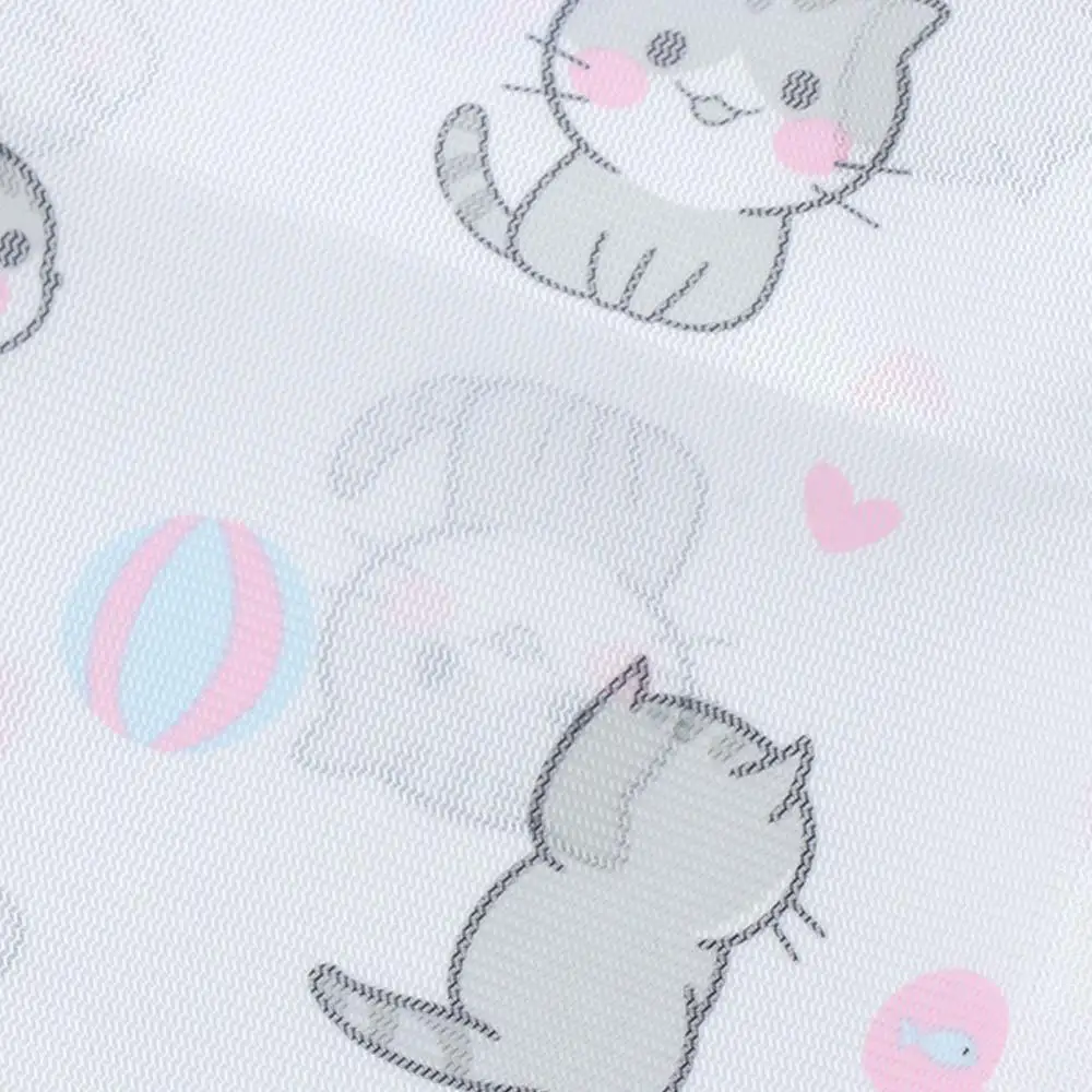 In Machine Cute Laundry Bag Printing with Zipper Lingerie Wash Bags Mesh Cartoon Cat Washing Bag Clothing Care Protection