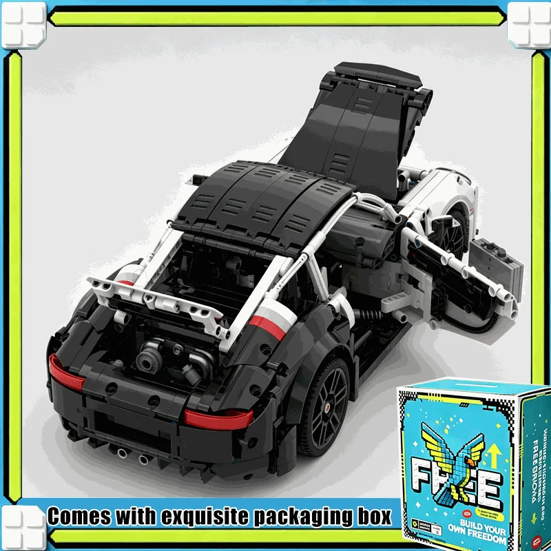 2012PCS MOC RC Large Scale Classic White Retro Sports Car Model Custom Puzzle Building Blocks DIY Assembly Vehicle Toy Gift