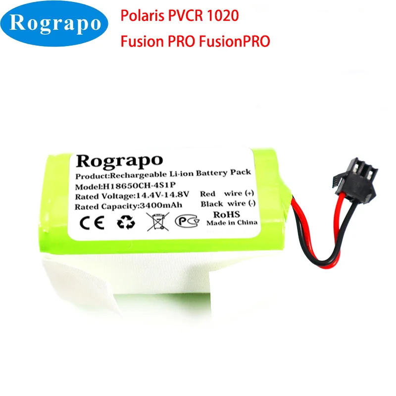 New 3400mAh/2800mAh Li-ion Battery Pack For Polaris PVCR 1020 Fusion PRO FusionPRO Robot Vacuum Cleaner