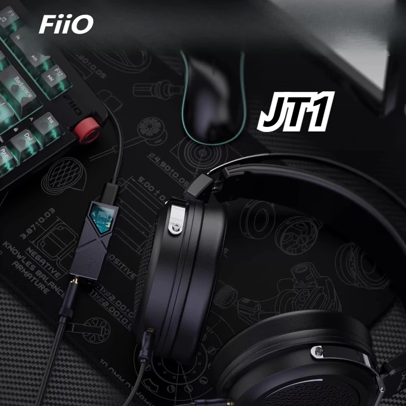 

FiiO JadeAudio JT1 Closed Back Wired Headphones Line Type Ergonomics Lightweight Portable HIFI Detachable Cable Music Headphone