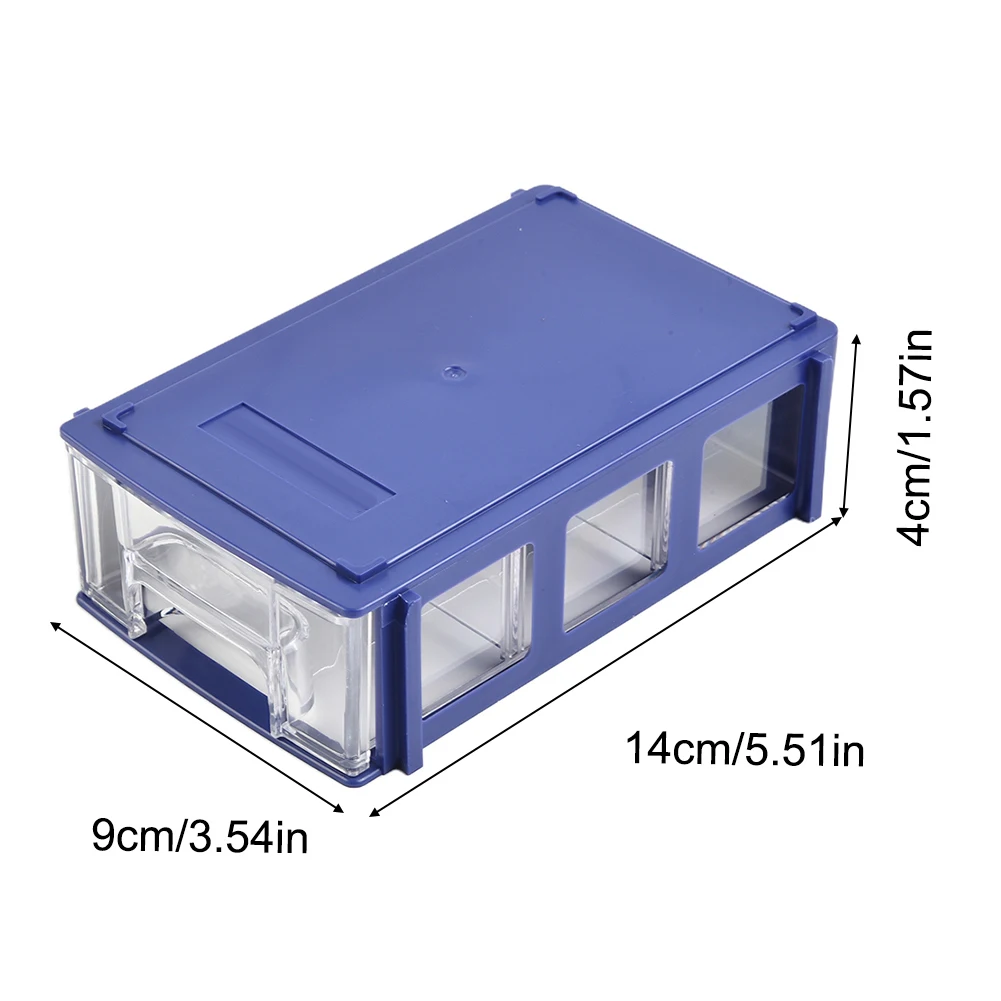 2個セット 組み合わせ式引き出し型パーツボックス 積み重ね可能なプラスチック製ハードウェアパーツ収納ボックス 工具箱 部品収納ケース