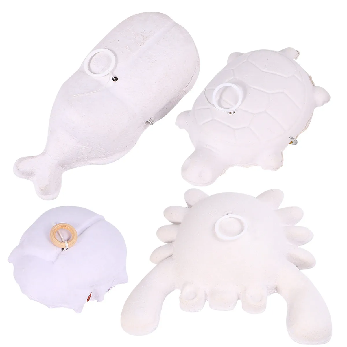 4Pcs Animal Shape DIY Pull String Blank Moving Paper Set Vibrating Creative Educational Hand Eye Coordination Gift