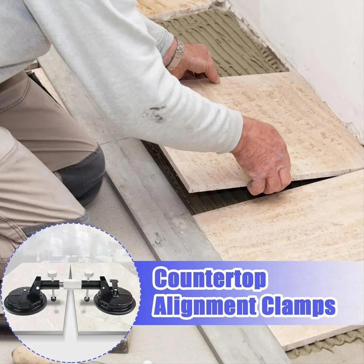 NEW Seam Setter Floor Seam Joiner with Suction Cup Joining Leveling Installation Stone GapFixing for Window Tile Glass