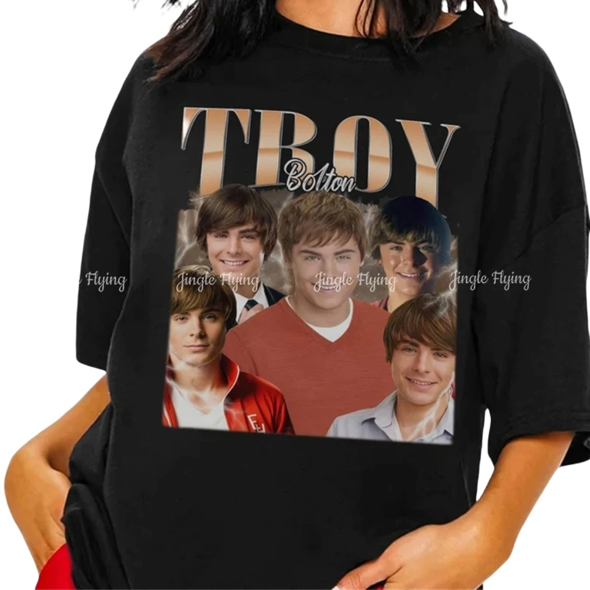 Troy Bolton Shirt Vintage Bootleg Sweatshirt High School Musical Cotton Men\'s T-Shirt