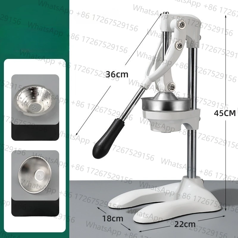 Stainless Steel Manual Citrus Hand Juicer, Commercial Grade Cast Iron Juicer Hand Press for Orange, Lemon, Lime & Pomegranate