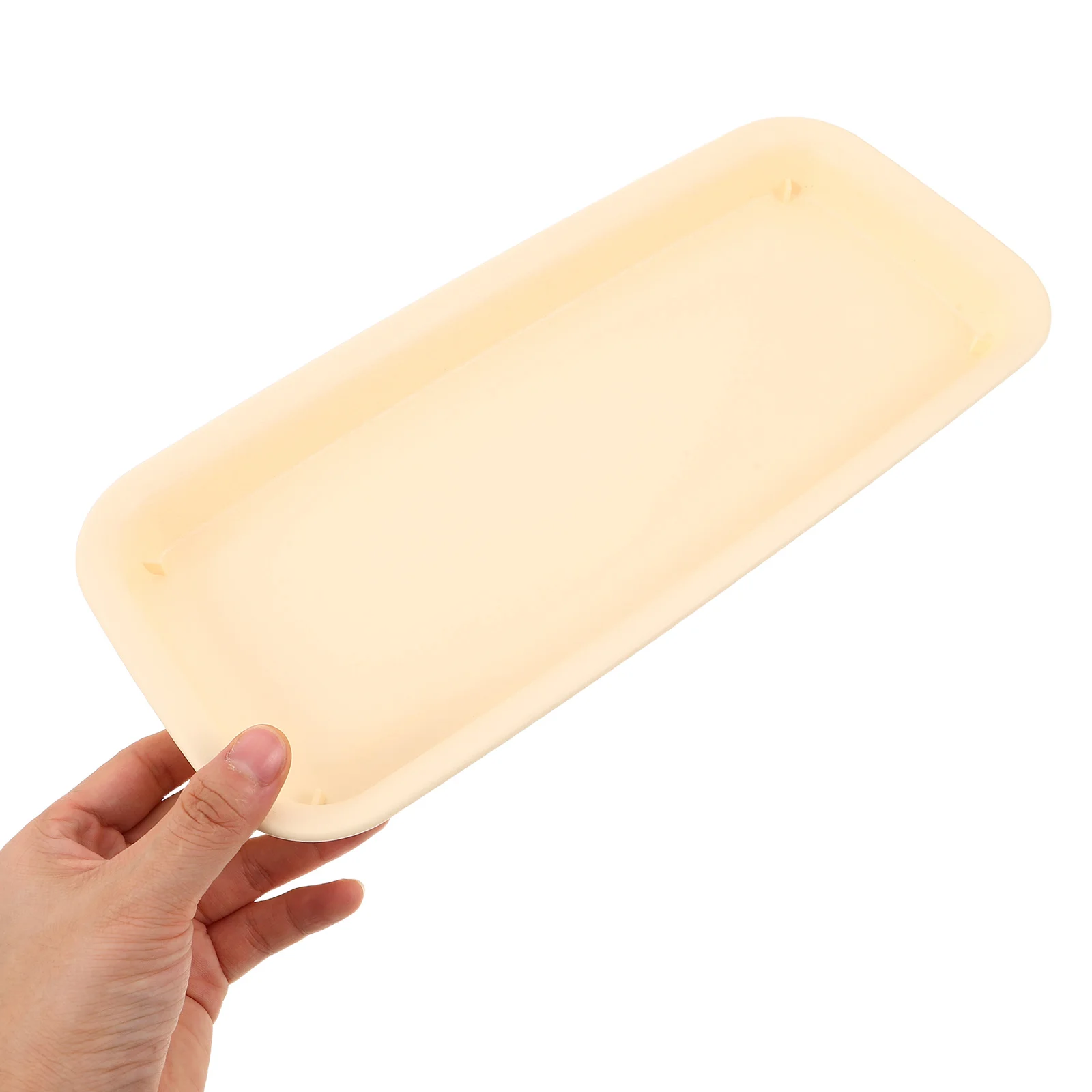 

Rectangular Plant Saucer 12In Wave Edge Plastic Drip Tray For Indoor Outdoor Flower Pots Succulent Planters Garden Decor