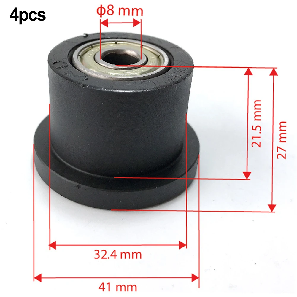 4 قطعة مقاعد آلة التجديف بكرة 27x41 مللي متر 8 مللي متر وسادة مقعد بلاستيكية الأسطوانة للياقة البدنية تجديف مقعد الأسطوانة استبدال الملحقات