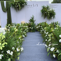 Forest Style Wedding Props Artificial Flower Wedding Decoration Greenery Floor Flower Row Hanging Floral Arrangement Party Decor