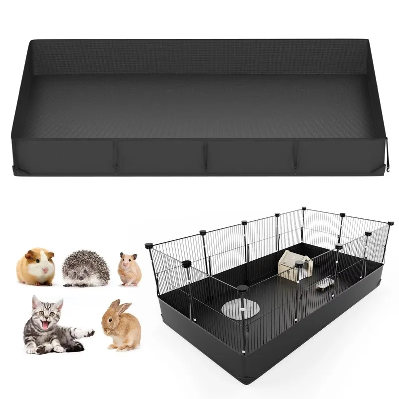 

Portable Foldable Wire Cat Rabbit Cage Kennel Yard Fence Animal Pet Game Fence Crate with Tray