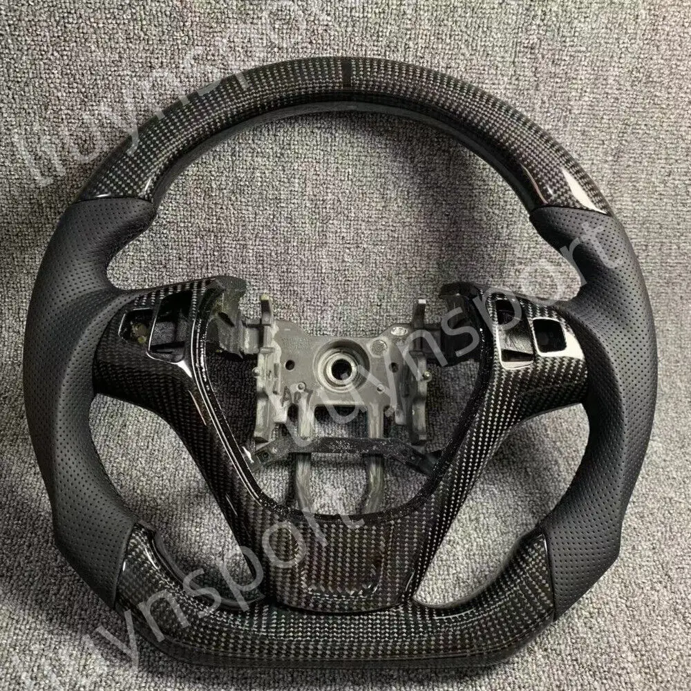 

Real Carbon Fiber Black Leather Steering Wheel for HYUNDAI GENESIS 09-16 YS