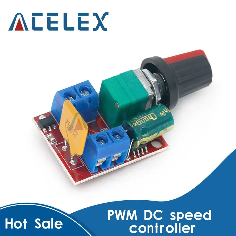 Hot Sale Mini 5A PWM Max 90W DC Motor Speed Controller Module 3V-35V Speed Control Switch LED Dimmer