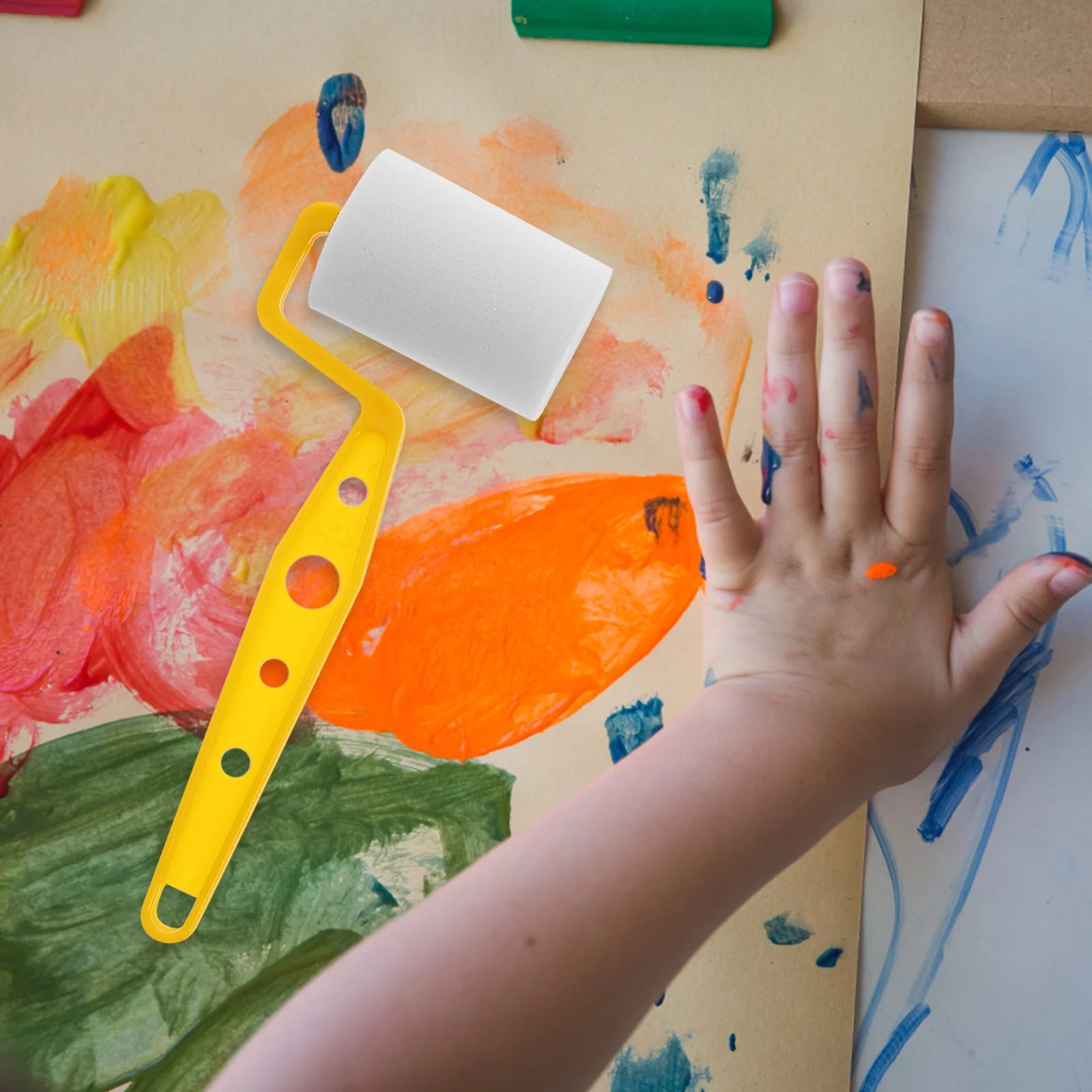 1 set di kit di rulli per pittura murale efficiente pennello per rullo di vernice fai da te per battiscopa del soffitto cornice della finestra pittura a olio uso di ristrutturazione artigianale