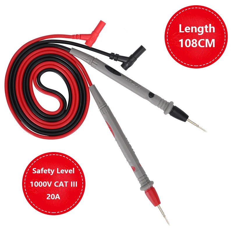 Multimeter Sonde 1000V 20a Pen Test Snoeren Pin Voor Digitale Multimeter Naaldtip Multi Meter Tester Lood Sonde Draad Pen Kabel