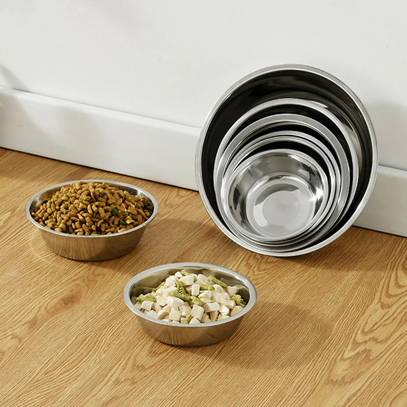 0.2-1.6L Large Capacity Stainless Steel Pet Dog Cat Bowls for Small Medium Large Dogs Feeder Feeding Water Bowl Food Container