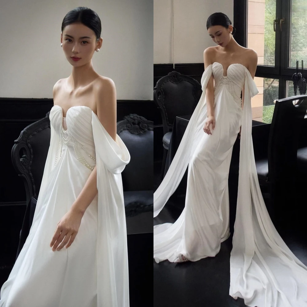 تخصيص مستقيم قارب الرقبة كاب الأكمام أنيقة الحديثة مساء اللباس حساسة المشاهير أثواب الأزياء مزاجه حزب اللباس #6