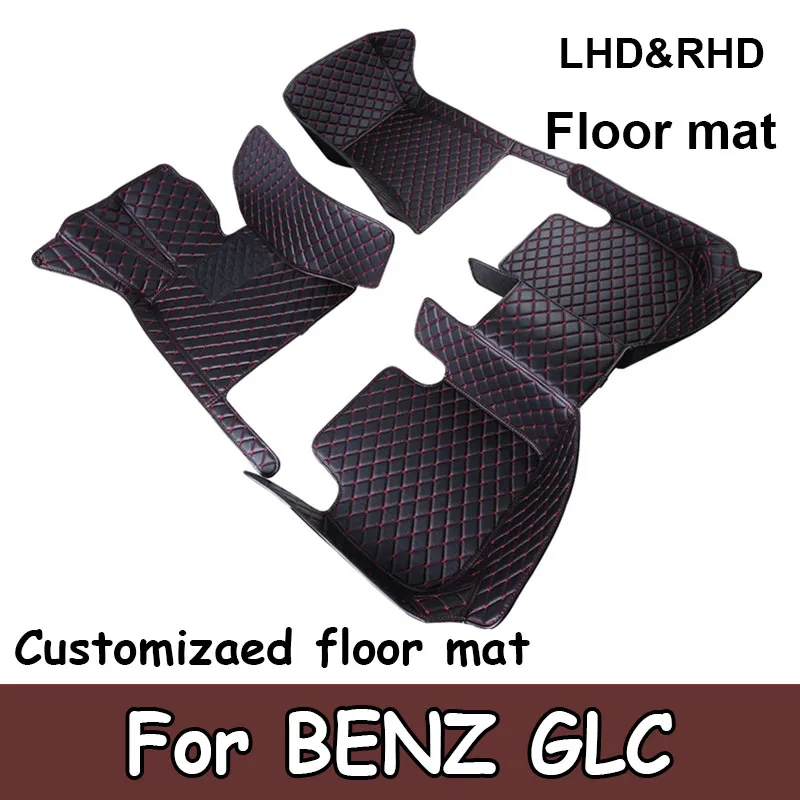 Car floor mats for BENZ GLC COUPE SUV X253 C253 2017 2018 2019 2020 Custom auto foot Pads automobile carpet cover