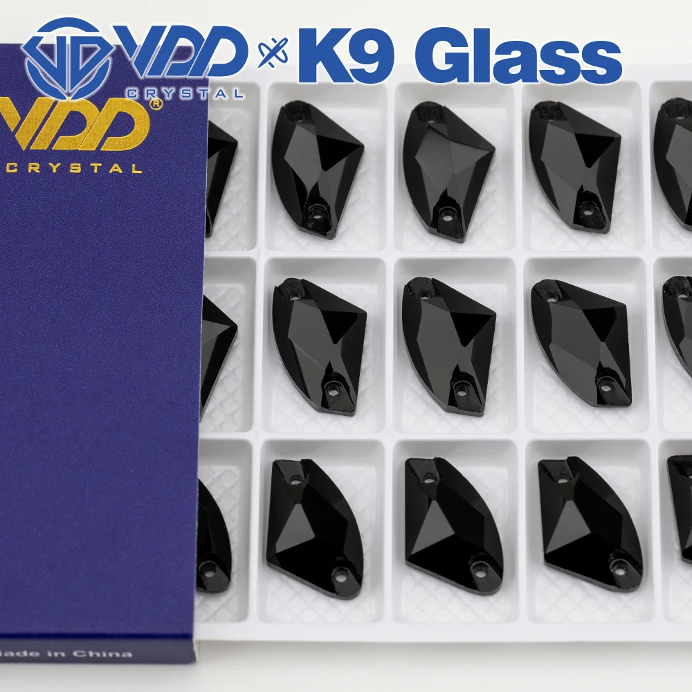 VDD S102 Jet Galactic AAAAA Top-Qualität K9-Glas aufnähbare Strasssteine, flache Kristallsteine zum Aufnähen für Kleidungsdekorationen – Detail 7