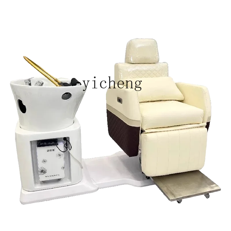 TQH intelligent high-end hair chair rotating electric flushing bed multi-functional electric shampoo bed beauty shop