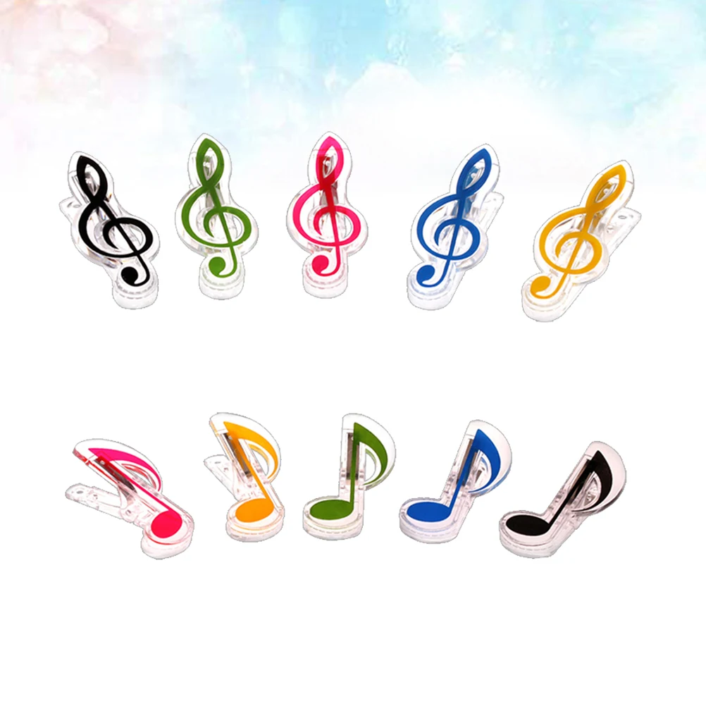 

10pcs Piano Music Holder Plastic Grip Colorful Music Clip For Pianist Durable Book Holder Large Books Multiple Colors Gift