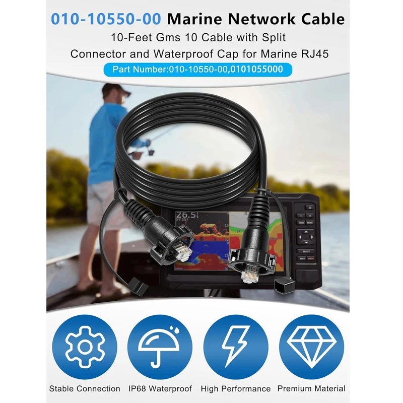 marine-network-cable-010-10550-00-for-marine-rj45-compatible-with-garmin-navigation-screen-devices-6-10-20-25-30-feet