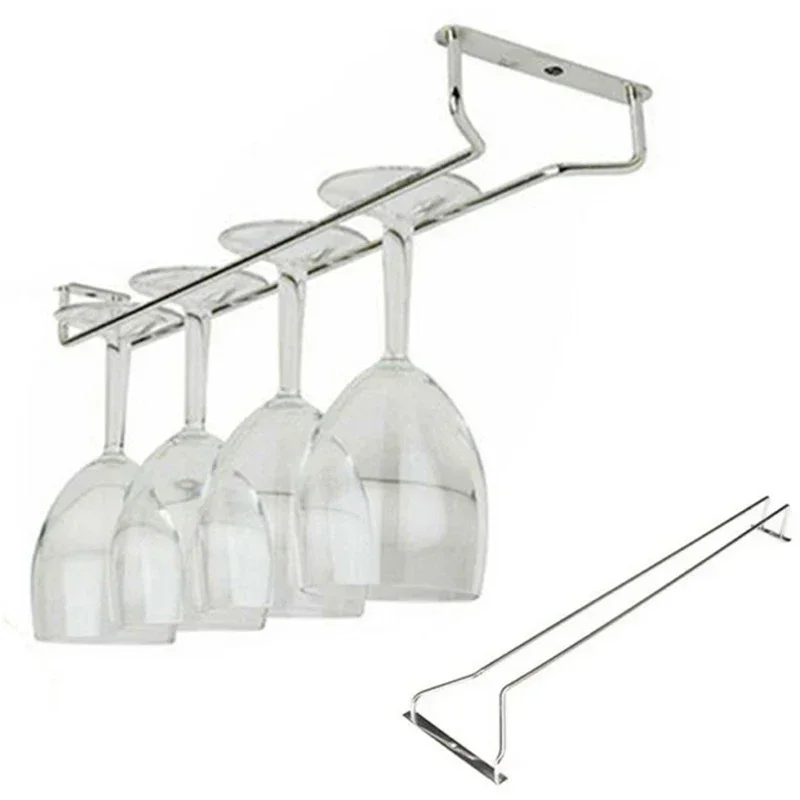 

Wine Glasses Holder Under Cabinet Goblet Organizer Bartender Goblet Hanging Rack Glass Goblet Stainless Steel Rack Bar Tool