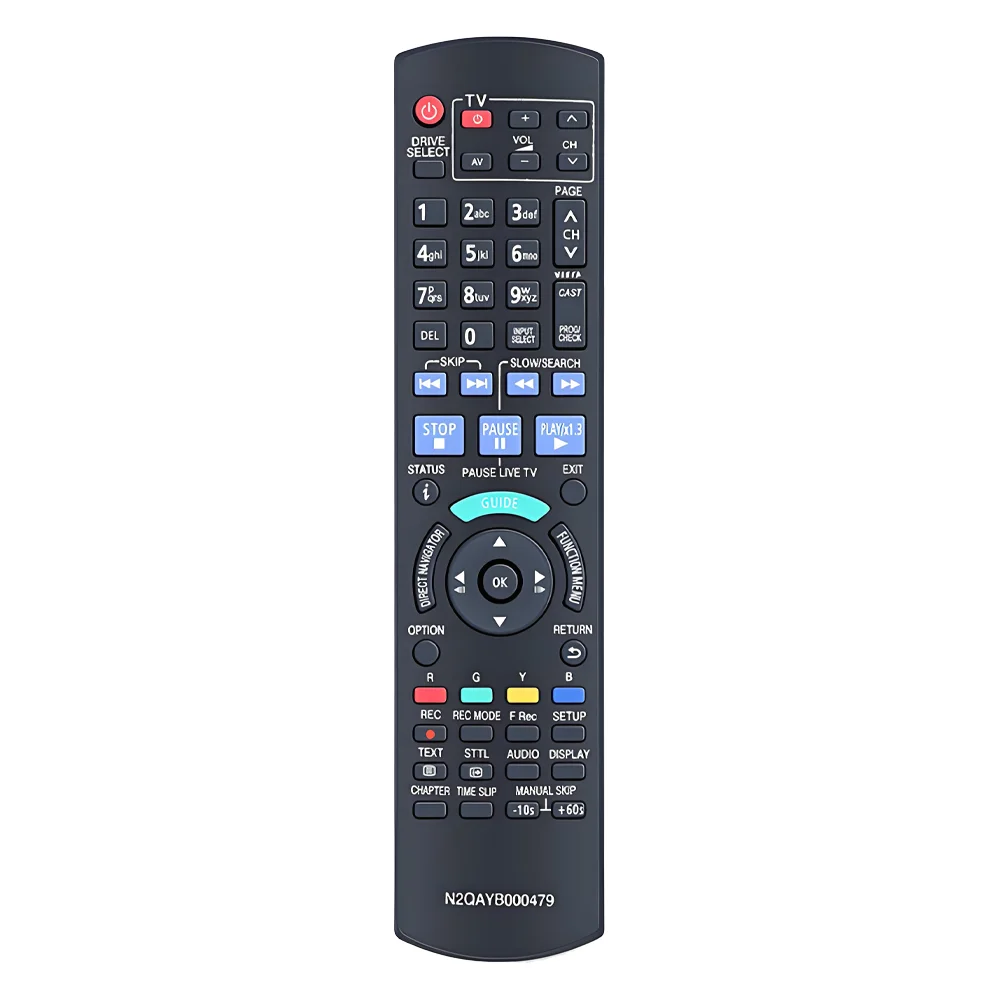 Replacement N2QAYB000479 N2QAYB000475 Remote Compatible with Panasonic Blu-ray Disc Recorder IR6 DMR-BW780 DMR-XW390 XW400