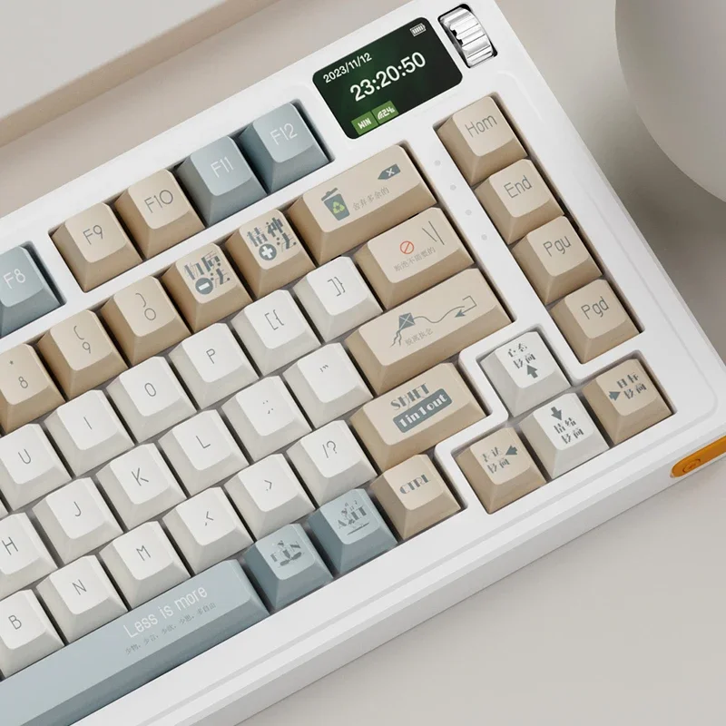 

Sublimation keycaps Minimalist life Original factory height Small full set Boxed five-sided PBT